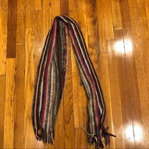 Multicolored, knit scarf